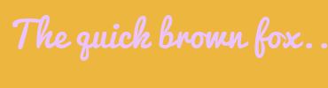 Image with Font Color EBC3FF and Background Color EDB73F